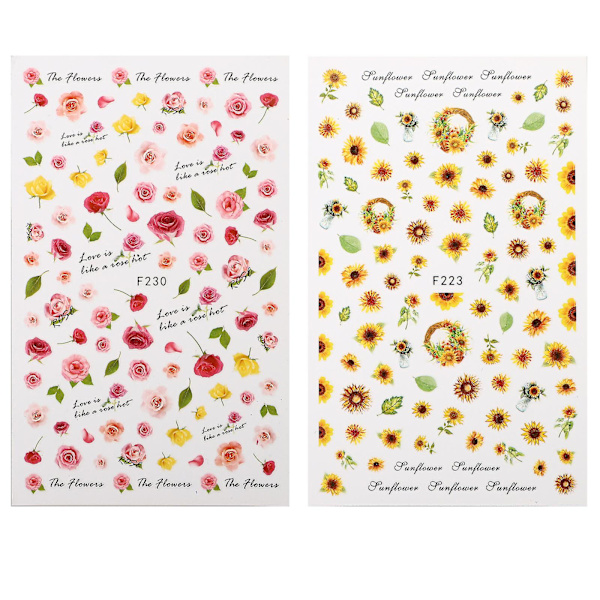 8 Ark Nagelstickers DIY Nagelstickers Nagelomslagsstickers Salong Nagelkonst Nagelkonst Dekorationer