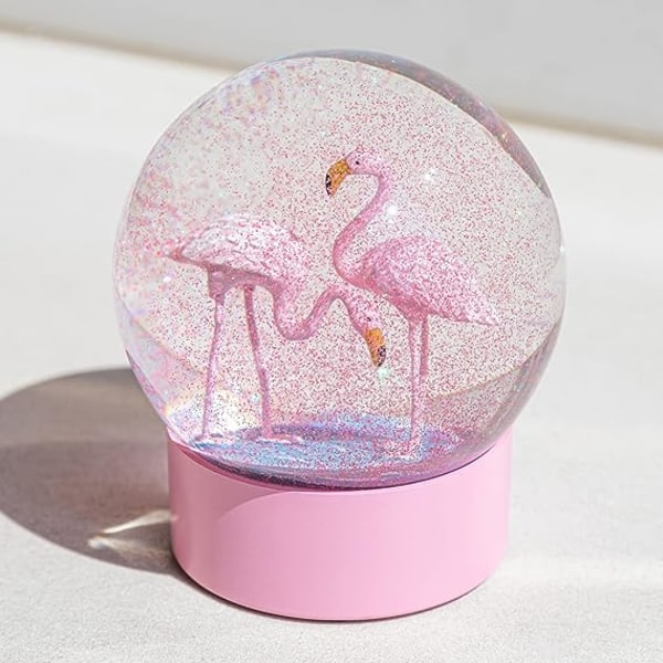 Lumihiutale, Pink Flamingos Lumihiutale lapsille, Glitter Lasinen Lumihiutaleet Naisille Tytöille, Lumihiutaleet Kotitoimisto Pöytäkoriste Syntymäpäivälahja, 100MM Pin