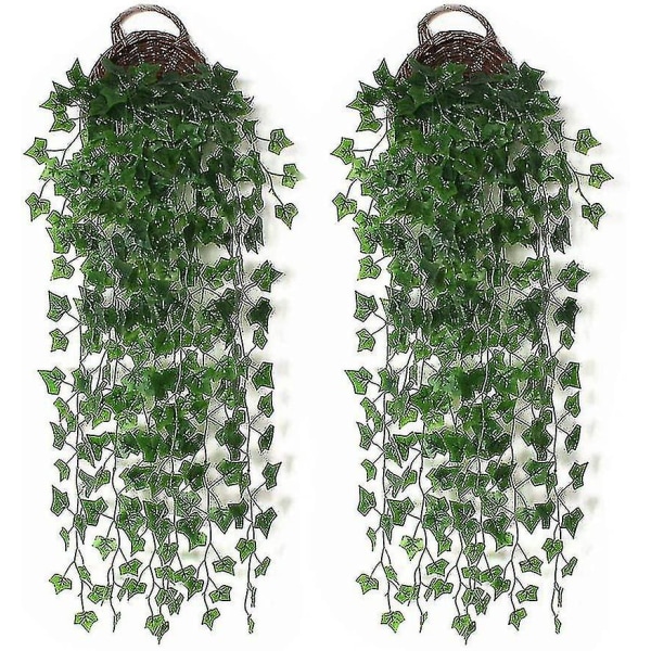 2st Konstgjord murgröna hängande vinplantor hängande vinsträngsväxt