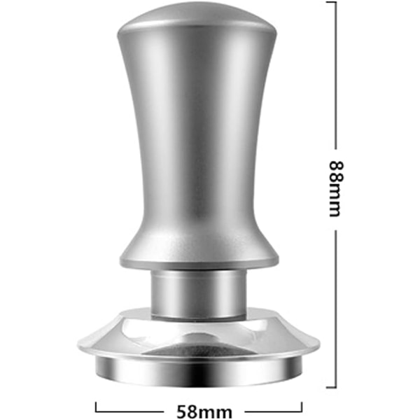 58mm Espresso Tamper, Kaffetamper til Kaffe Bar, Tamper med Fjeder, Rustfrit Stål Base, Professionelle Espresso Håndtampere