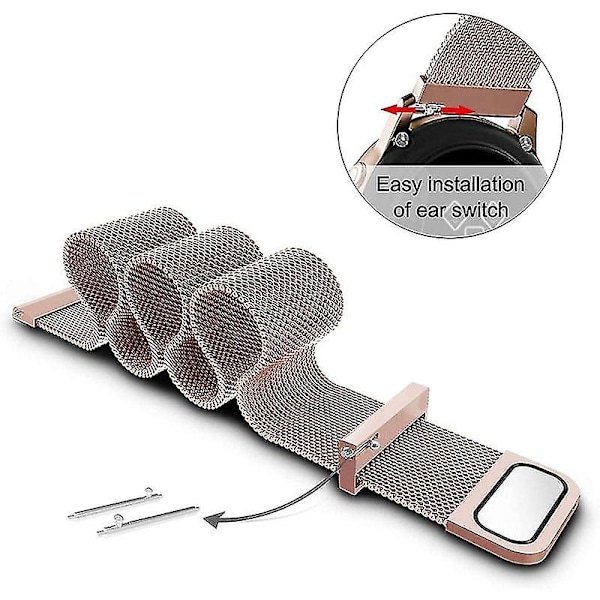 For Garmin Vivomove Style/GarminMove Style Mesh Udskiftningsrem Magnetisk Smartwatch Rem (20mm)