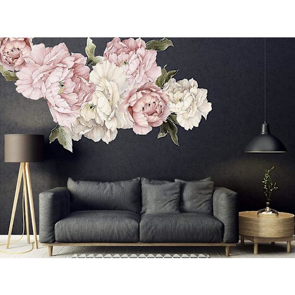 Murwall Kukka Peony Seinätarra Irrotettava Kuori Ja Liimaa
