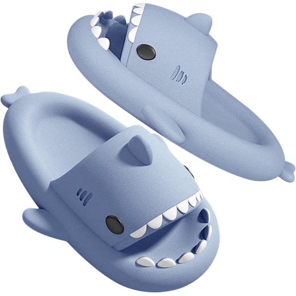 MoneRffi-Original Sharklas for Boys and Girls, Shark Flip Flops for Men and Women, Pool Sandals Azul Claro 36/37 EU