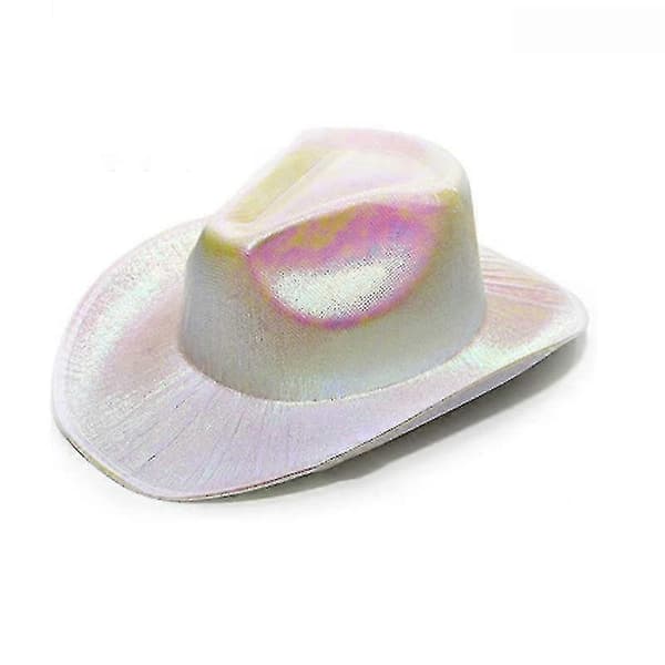 Glitrende Glitter Space Cowboy Hvid