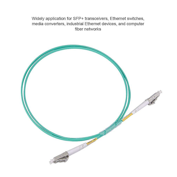 LC till LC Fiber Patchkabel 1m, OM3 Ledningar Multimode Duplex 50/125 Fiberoptisk Kabel för 10gb/Gigabit SFP-Transceiver 4-pack