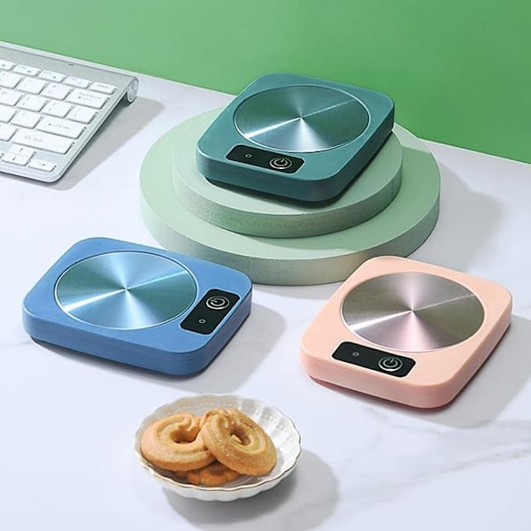 Smart Kaffevarmer USB 131°F/55°C Termostatisk Coaster Varme Te Drik Espresso Kop Kage Boxy Mælk på Kontor (Grøn, Kun Varmer)