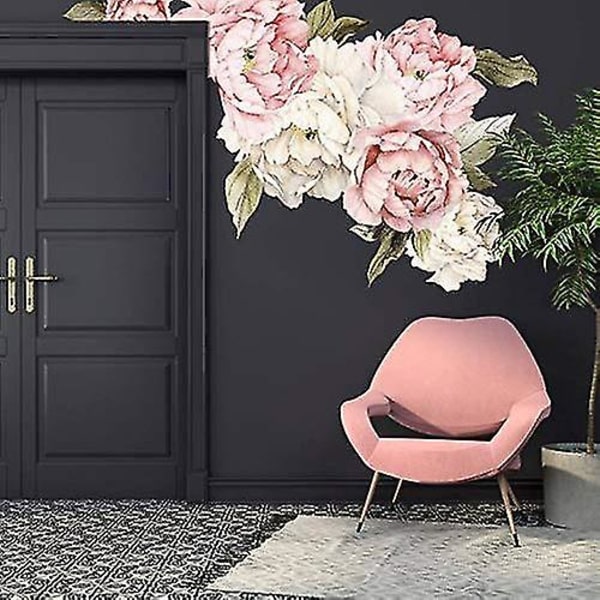 Murwall Kukka Peony Seinätarra Irrotettava Kuori Ja Liimaa