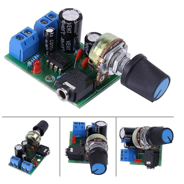 Lm386 Super Mini Förstärkarkort, 3v-12v, 0.5w-10w Högtalare Låg Brusförbrukning, För Högtalare Diy