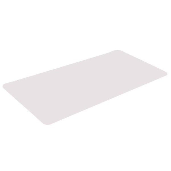 Ensfarvet, vendbar, skridsikker computer-gaming musemåtte (størrelse, farve: 40 x 80 cm - hvid sølv