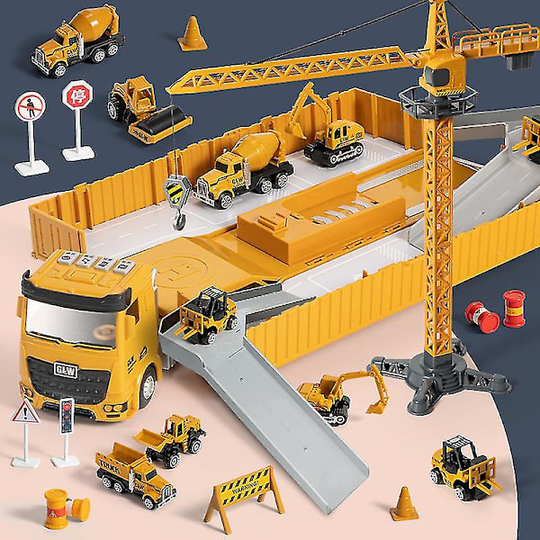 Alloy Engineering Vehicle Simulation Kaivinkone Nosturi Kuljetusajoneuvo Roller Glide Leikki ([väri Laatikko/ikkuna Laatikko] 806 Trukki)