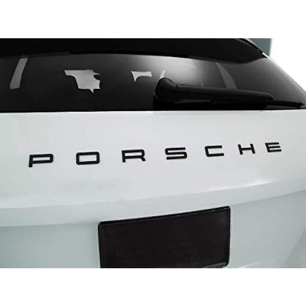 Glans Sort Porsche Bogstav Bagklap Badge Emblem Til 911 Carrera Cayenne Turbo Gt3