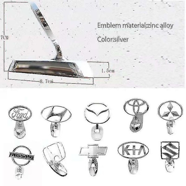 3D-metallemblememblemdekal klistermärke bilhuv emblemlogotyp prydnad