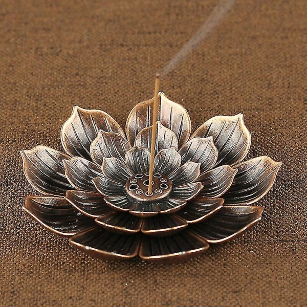 6 Huller Legering Pind H Plade Buddhisme Spole Lotus Røgelse /
