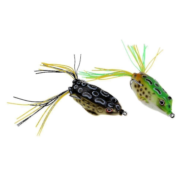 8 stykker hule froskefiske-agn Myke overflate-agn med takkekassen for Bass Snakehead Saltvann Ferskvannsfiske