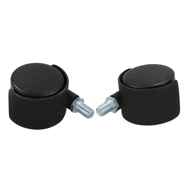 Plastik Svinghjul med 8mm Skruetap, 1.5 tommer Diameter Hjul, 4 stk. Sort