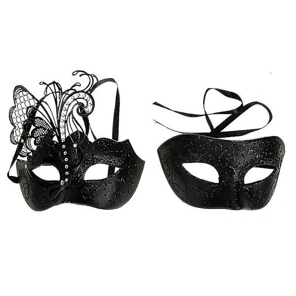 2 st Venetian Halloween Kostym Masker Halloween Masker Cosplay Party Kostymtillbehör