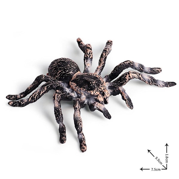 2 stk. 9,5 cm realistisk edderkop insekt model Halloween skræmmende rekvisit