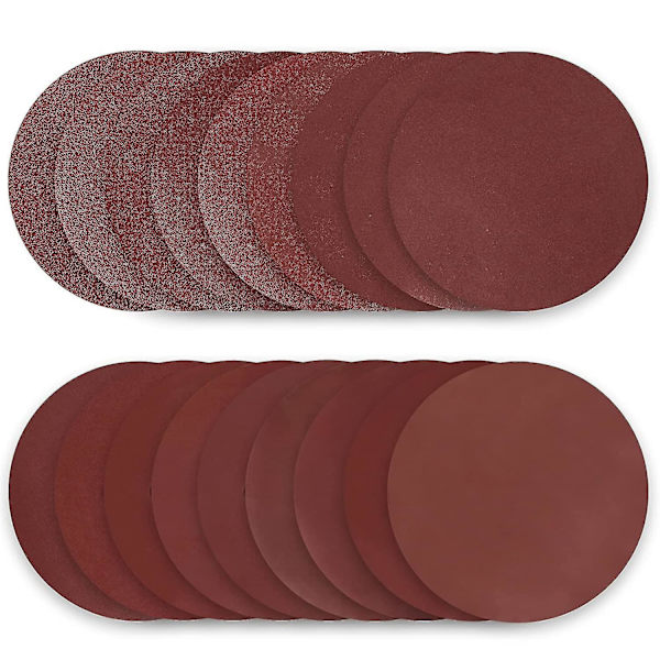 Slibeskiver 180mm Slibeskive 50 stk Sandpapir 40/60/80/100/120/150/180/240/320/400 Grit