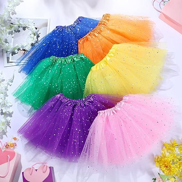 9 st flickor balett tutu förtjockad småbarn tutu regnbåge tutu prinsessa tutu klänning tutu födelsedagsfest halloween kostym