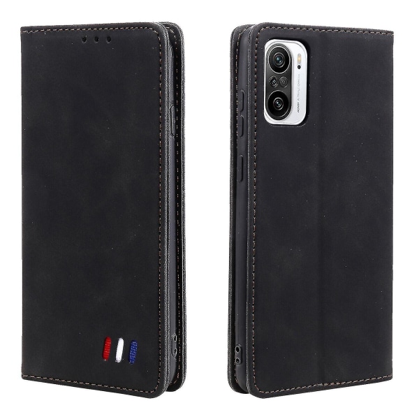Xiaomi Mi 11i Etui Magnetisk Lukning Pung Bog Flip Folio Stativ Vis Læder Cover Stødsikkert - Sort