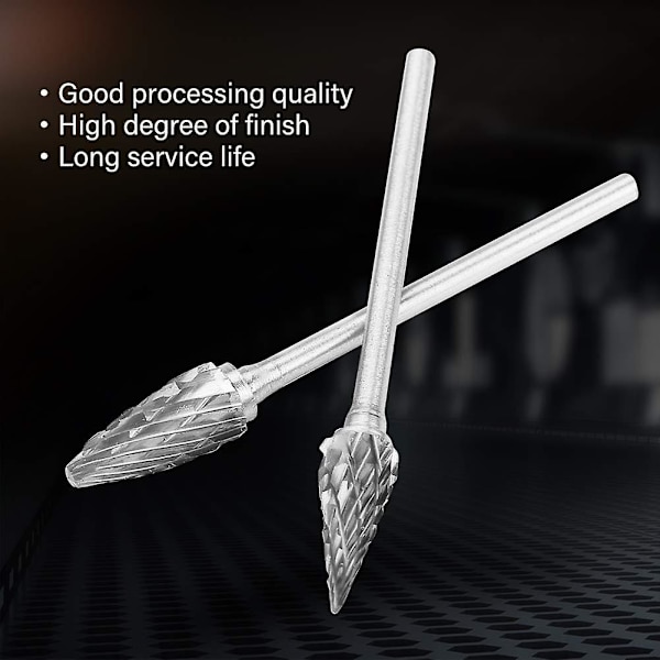 10 stk. Carbide End Mills 2,35 mm Rotationsaks Carbide Fræser Router Bit Til Træbearbejde
