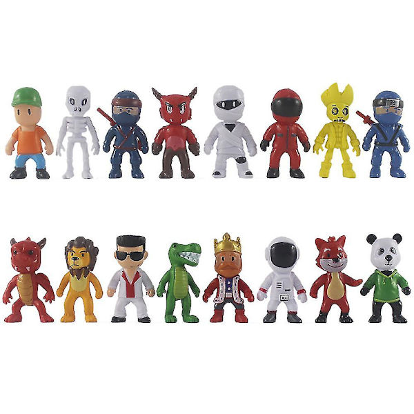 16 st Stumble Guys Actionfigur Set Pojkar Flickor Barn Spel Fans Gåvor Leksaker Minifigurer
