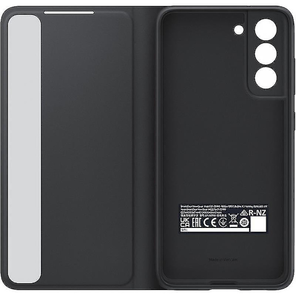 Officiellt Samsung Galaxy S21 FE (Fan Edition) Clear View Fodral Flip Cover - Mörkgrå