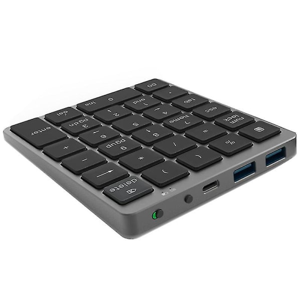 N970 Trådløst Bluetooth Numerisk Tastatur Med Usb Hub Dobbeltmodus Flere Funksjonsknapper Mini Numpad For Ac