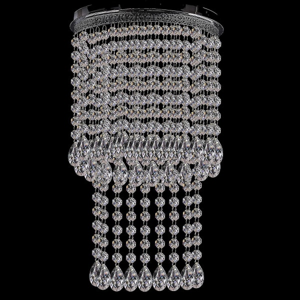 Klarglass Krystalllysekrone perlekjede for gjør-det-selv håndverk, bryllup/jul/festdekorasjoner