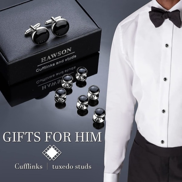 Manschetknapper og Tuxedo Skjorte Knapper til Mænd, Manschetknapper til Mænd med Tuxedo Skjorte Knapper, Manschetknapper og Nitter Gave zdq