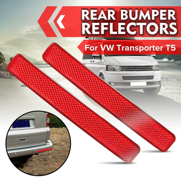 2pcs Rear Bumper Reflector Tail Light Brake Parking Warning For- / /transporter T5