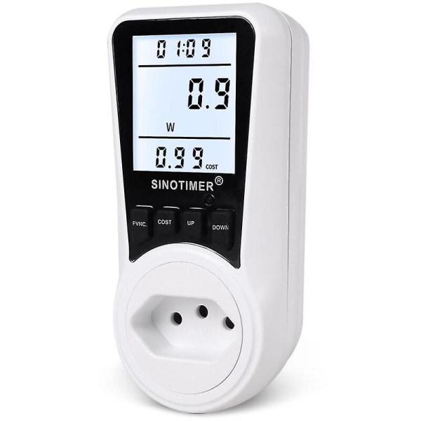 DDS109L Digitalt Energimåler Wattmeter Overvågningsenhed Strøm Elektricitet Kwh Energimåler Analysator, Model: Multifarvet BR Stik Model: Multifarvet BR Stik