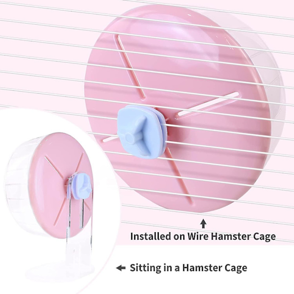 20 cm Hamsterhjul, Super Tyst Hamsterhjul Med Justerbart Stativ För Hamstrar, Gerbiler, Dvärghamstrar