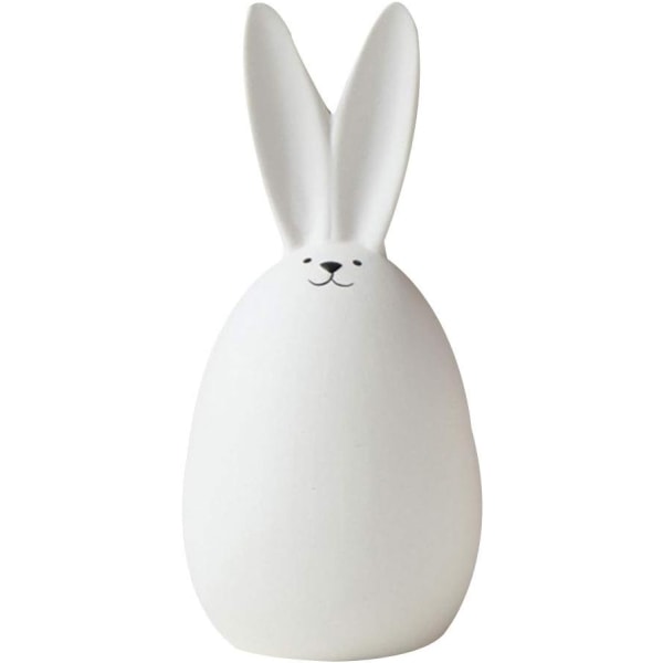 Keramiske hvite kaniner påskehare, påskehare dekorasjon Desktop kanin Ornament Bordplate kanin figurer for vårpåske, vår dekorative kanin