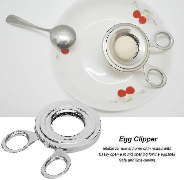 Rustfritt stål eggtopper kokt eggkutter eggkutter eggesaks eggfjerner