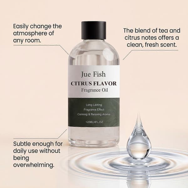 Citrus Duftolie 120ml Langvarig Beroligende Afslappende Aroma Æterisk Olie til Diffuser Hjemmeduft DIY Lys Sæbefremstilling 2pcs