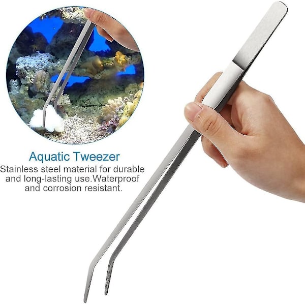 Akvariekit Verktyg Tillbehör Inox Akvarium Tank Vattenväxt Tång Saxar Verktyg Set Fisk Startpaket