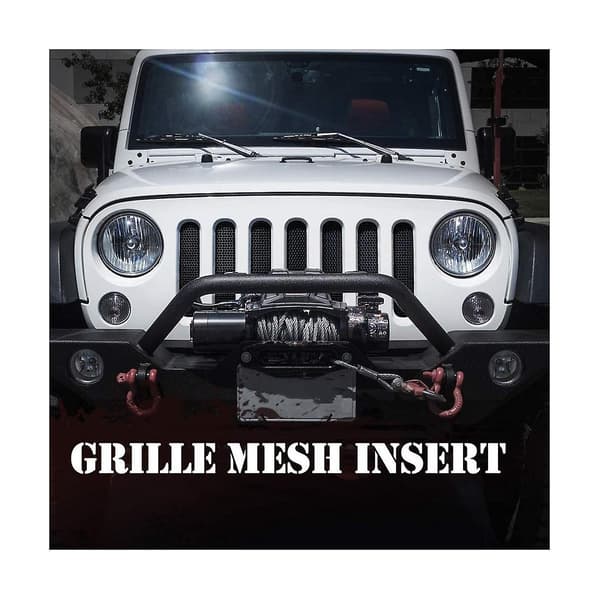 Mesh-innsats for Wrangler JK 2007 2008 2009 2010 2011 2012 2013 2014 2015 Front Grill