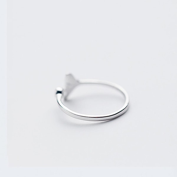 Enkel Hvalhale Plain Band Ring 925 Sterling Sølv Solid Ring Justerbar Ring