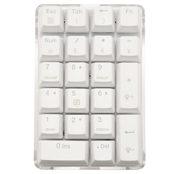 21 Bakbelyst Mekanisk Numerisk Tastatur Numpad Med Cherry Ses For Desktop Pc
