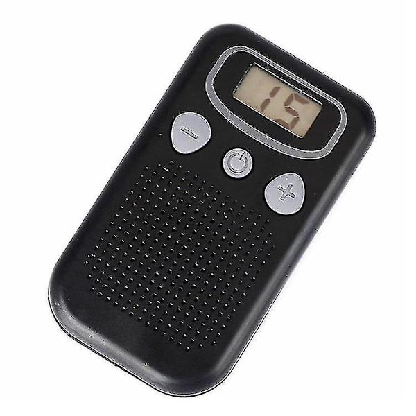 Lommelydforsterker med hodetelefoner og mikrofonsett