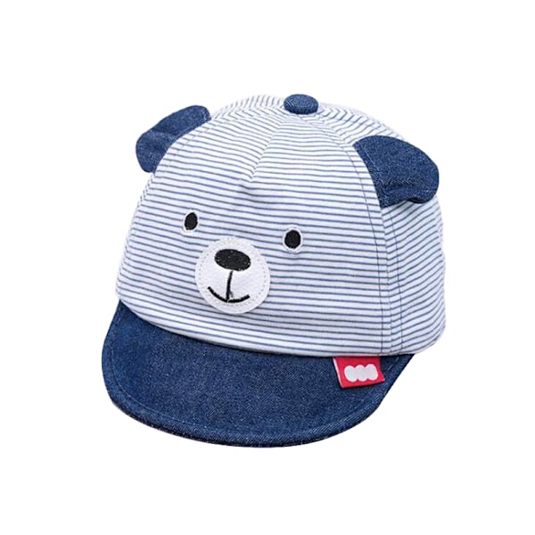 Adjustable Summer Baby Caps Soft Cotton Cartoon Bear Print Boys Girls Outdoor Casual Baseball Cap Sun Hat