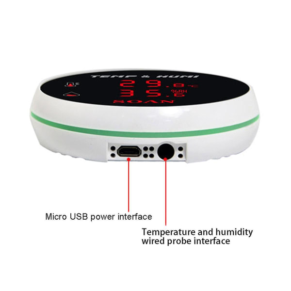 Tuya Wifi Temperaturføler Tråd Digital Smartlife Termometer Rum Vand Pool Termostat Alarm EU