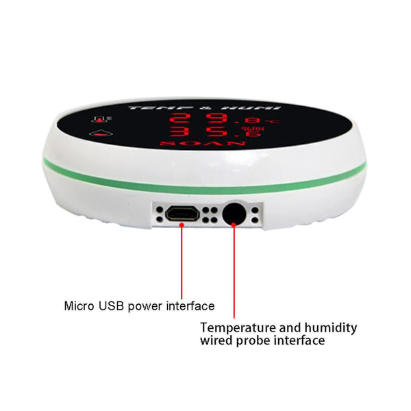 Tuya Wifi Temperatursensor Ledning Digital Smartlife Termometer Rum Vand Pool Termostat Alarm Eu