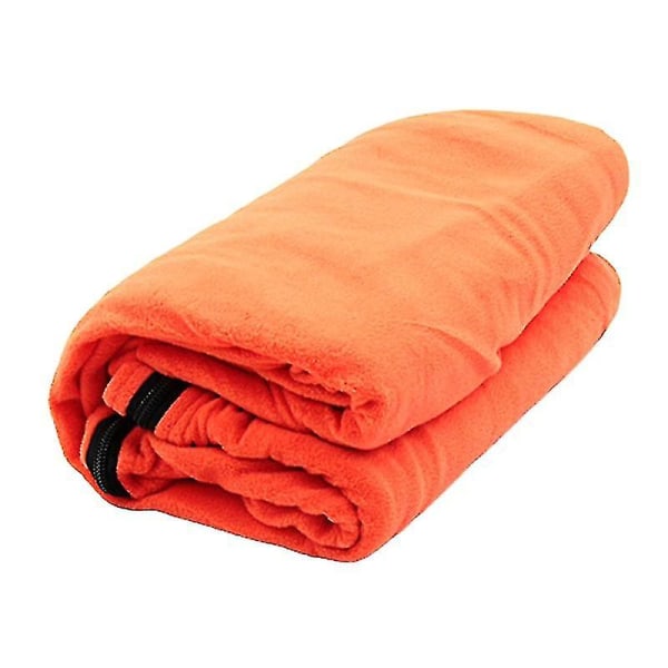 Monipuolinen kevyt makuupussi Kannettava Four Seasons Warmth Fleece Quilt Qinhai (väri: oranssi)