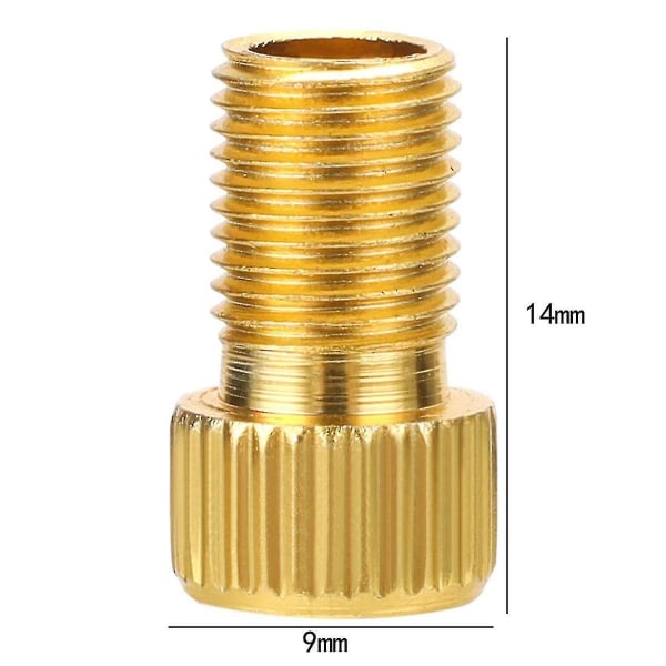 Presta til Schrader Messing Cykelventil Adapter med Tætning Ring Adapter Konverter, 3 stk.