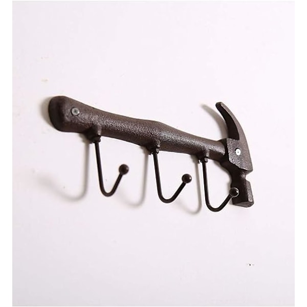 Retro Jern Nøkkelstativ Holder Kroker Øks/Skiftenøkkel Design Dekorativ Veggmontert Antikk Garasje Hage Verktøyholder Frakk Hatt Kroker Vegg