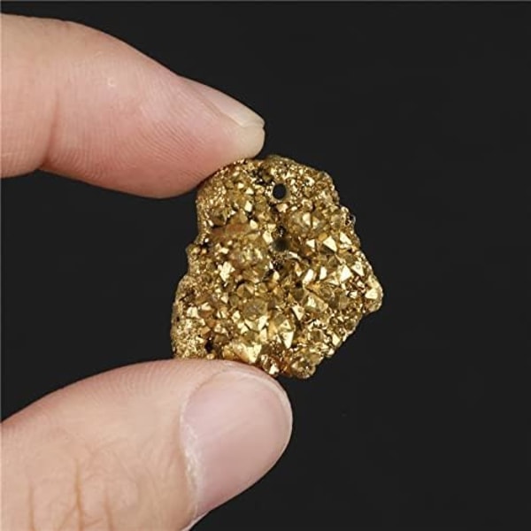 8 stk 15-25 mm naturlig pyritsten rå pyrit krystal til cabbing tumbling Reiki Healing (guld)