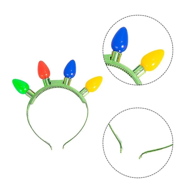3-pack julblinkande glödlampor pannband jultillbehör festfavoriter