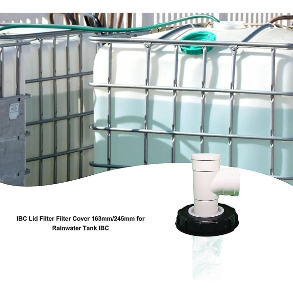 Ibc regnfilterdæksel, vaskbart nylon Ibc filter, Ibc lågfilterdæksel 163 mm/245 mm Ibc regntank fil